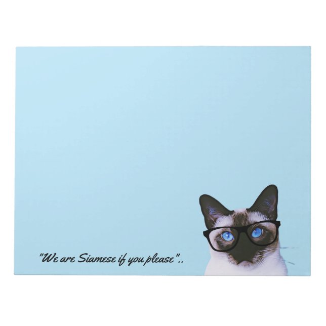 Siegel Point Siamese Notepad Notizblock (Vorderseite)