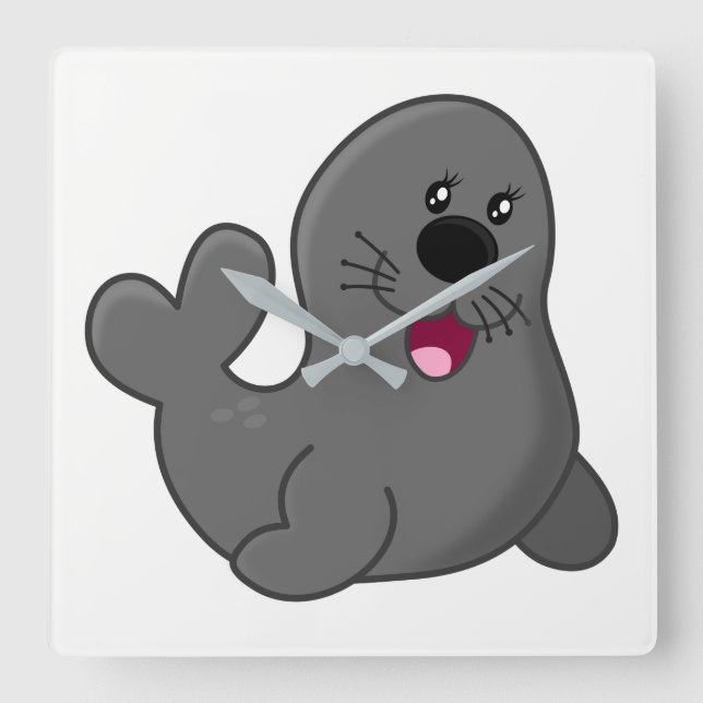 Siegel Quadratische Wanduhr (Vorderseite)