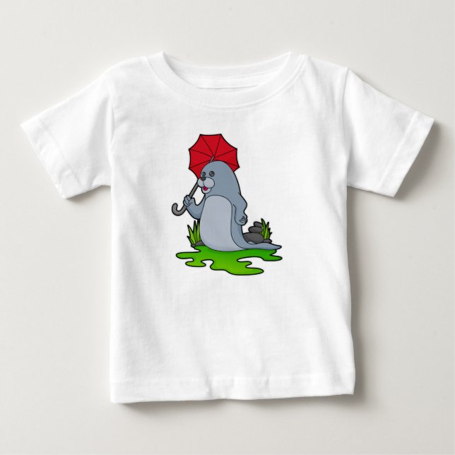 Siegel Regenschirm Baby T-shirt (Vorderseite)