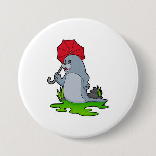 Siegel Regenschirm Button