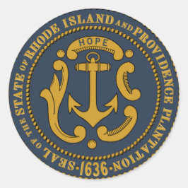 Siegel Rhode Island Runder Aufkleber