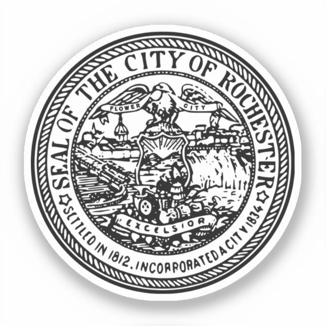 Siegel Rochester, NY Aufkleber (Vorderseite)