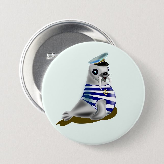 Siegel Sailor Button - Ihre Farbe - Text (Vorne & Hinten)