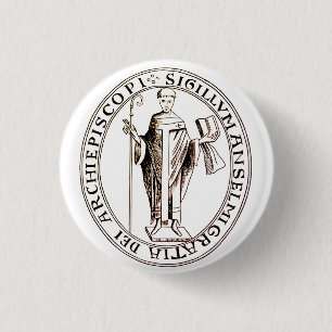 Siegel Saint Anselm von Canterbury Button
