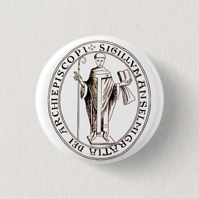 Siegel Saint Anselm von Canterbury Button (Vorderseite)