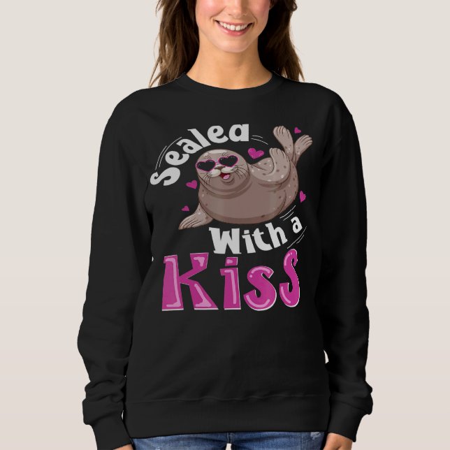 Siegel Sea Lion Howler Süße Tier Sweet 3 Sweatshirt (Vorderseite)