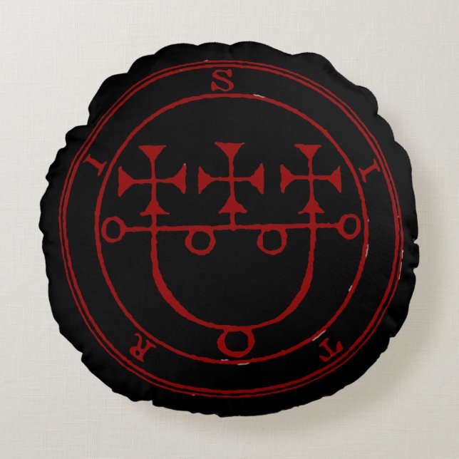 Siegel Sitri entscheidendes Symbol Rundes Kissen (Vorderseite)