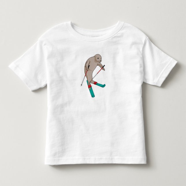 Siegel Skier Ski Kleinkind T-shirt (Vorderseite)