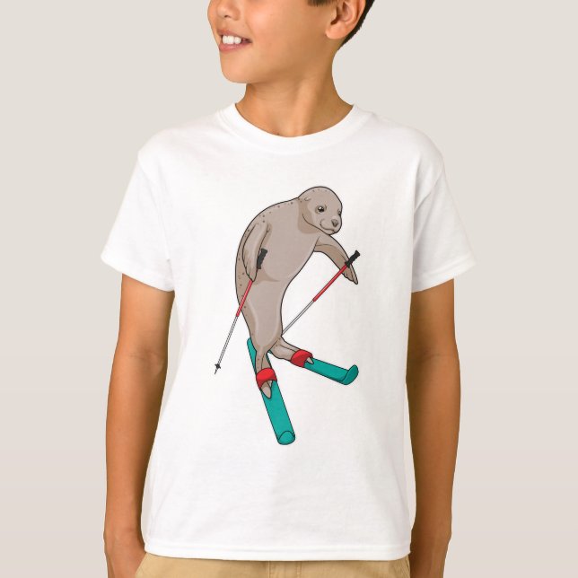 Siegel Skier Ski T-Shirt (Vorderseite)