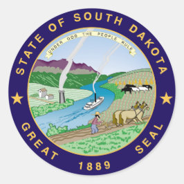 Siegel South Dakota Runder Aufkleber