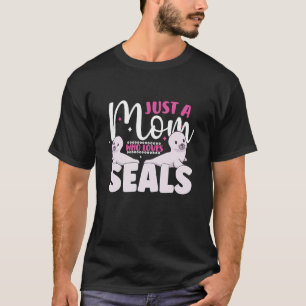 Siegel Tiere Wildtiere Siegel niedliches Babymeer T-Shirt