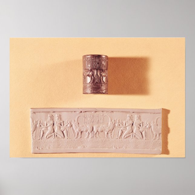 Siegel und Eindruck von Akkadian Poster (Vorne)