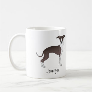 Siegel und Weiß Italienisches Windspiel mit indivi Kaffeetasse