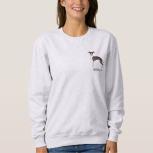 Siegel und Weißer Italienischer Windhund mit benut Sweatshirt