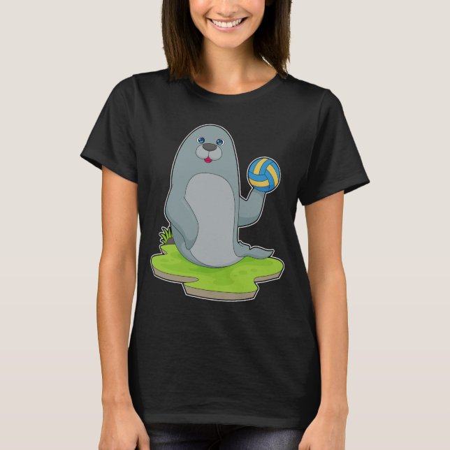Siegel Volleyball-Spieler Volleyball T-Shirt (Vorderseite)