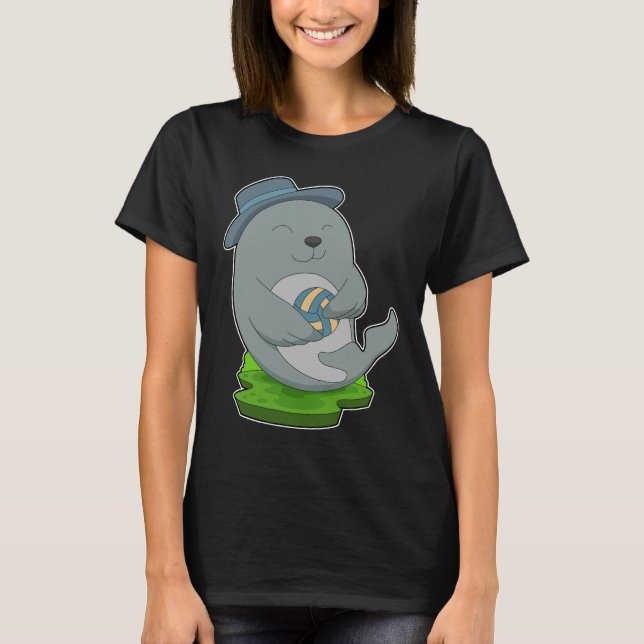 Siegel Volleyball-Spieler Volleyball T-Shirt (Vorderseite)