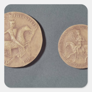 Siegel von Charles I. von Anjou Quadratischer Aufkleber