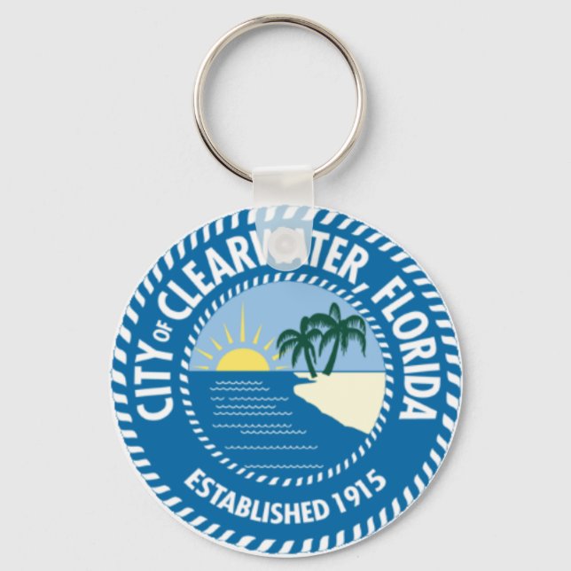 Siegel von Clearwater, Florida Schlüsselanhänger (Vorderseite)