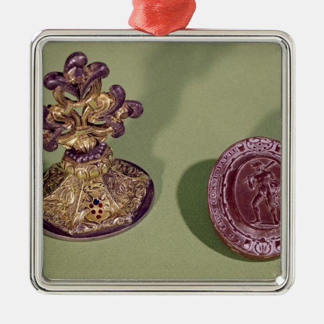 Siegel von Cosimo de Medici Ornament Aus Metall (Vorne)