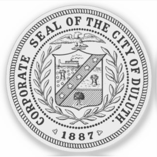 Siegel von Duluth, Minnesota, USA Aufkleber