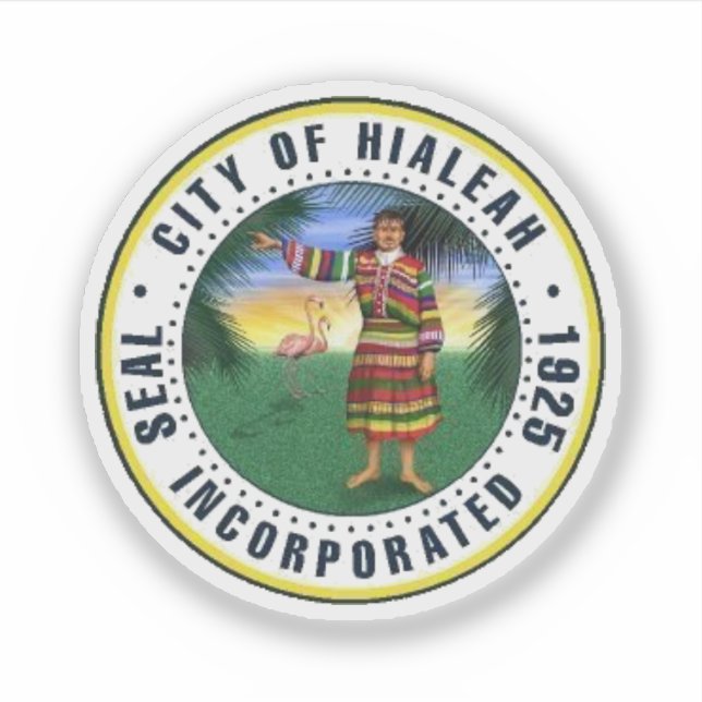 Siegel von Hialeah, Florida Aufkleber (Vorderseite)