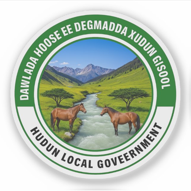 Siegel von Hudun, Somalia Aufkleber (Vorderseite)