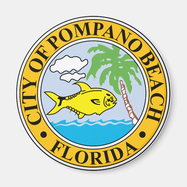 Siegel von Pompano Beach, Florida Magnet (Vorne)
