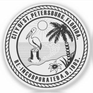 Siegel von St. Petersburg, Florida, USA Aufkleber