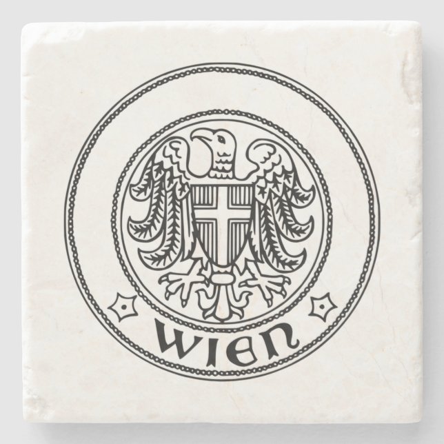 Siegel Wien, ÖSTERREICH Steinuntersetzer (Vorderseite)
