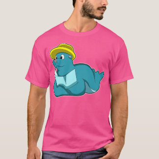 Siegel zu Fuß mit Karte T-Shirt