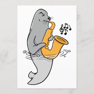 Siegel zum Saxophon Einladung