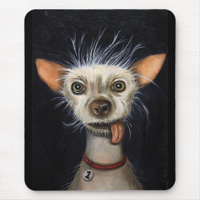 Sieger des hässlichen Hundewettbewerbs 2011 Mousepad (Vorne)