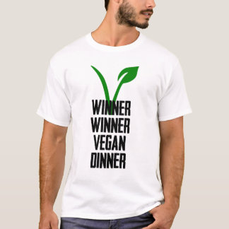Sieger-Sieger-veganes Abendessen T-Shirt