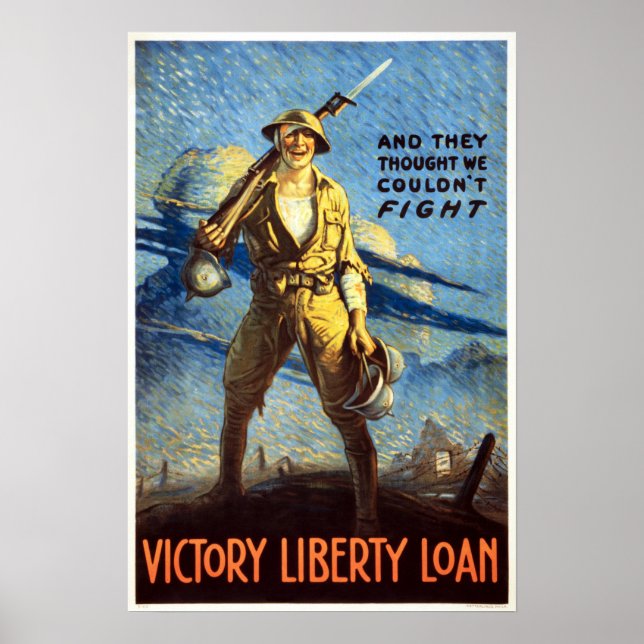 Siegermächtigung Amerika Propaganda des Weltkriegs Poster (Vorne)
