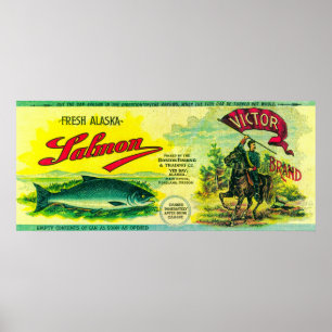 Siegers-Lachse können LabelYes Bucht, AK Poster