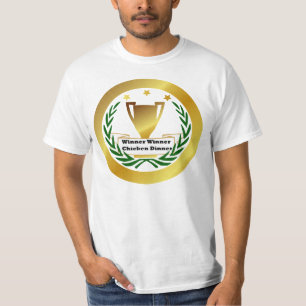 Siegersieger-Huhnabendessen, GLÜCK-T-SHIRT. T-Shirt