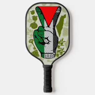 Siegessymbol Hand Widerstand Rot Dreieck Symbol Pickleball Schläger