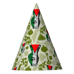 Siegessymbol Hand Widerstand Roten Dreieck Symbol Partyhütchen