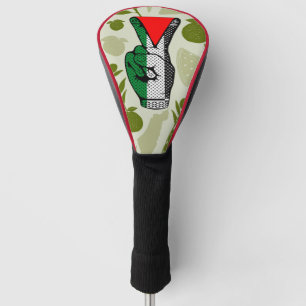 Siegessymbol Hand Widerstand rotes Dreiecksymbol Golf Headcover