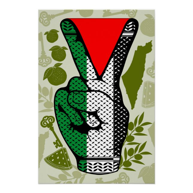 Siegeszeichen des roten Dreieck-Widerstands der Ha Poster (Vorderseite)