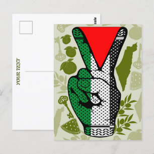 Siegeszeichen des roten Dreieck-Widerstands der Ha Postkarte