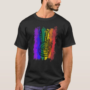 Siegeszeichen Friedenssymbol Treehugger Hippie Goa T-Shirt