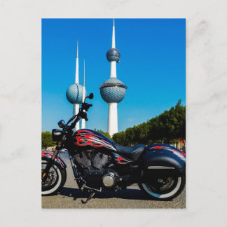 Siegeszug im Hochhaus Kuwait Towers Postkarte