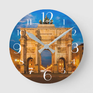 Sieggate, München Deutschland Runde Wanduhr