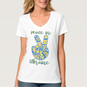 Sieggeste und Friedensschreiben in der Ukraine T-S T-Shirt