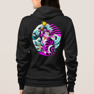  Siegreicher Japanischer Wellenkatzen-Champion Kat Hoodie