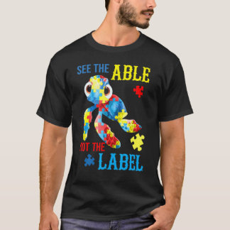 Sieh das Können, nicht das Etikett Schildkröten-Pu T-Shirt