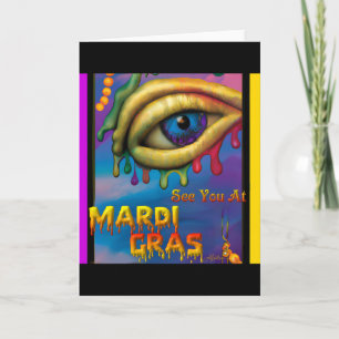 Sieh dich auf Mardi Gras Auge Karte