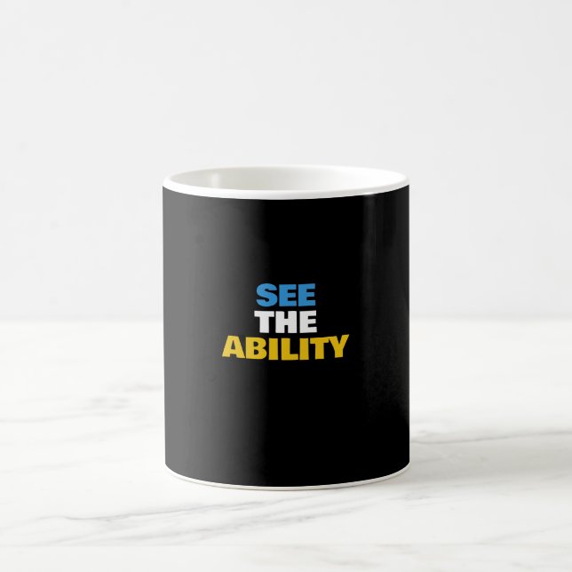 Sieh die Fähigkeit Disability Pride individuell ge Kaffeetasse (Mittel)