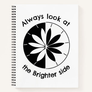 Sieh Die Hellere Seite Inspirierender Spruch Notizbuch